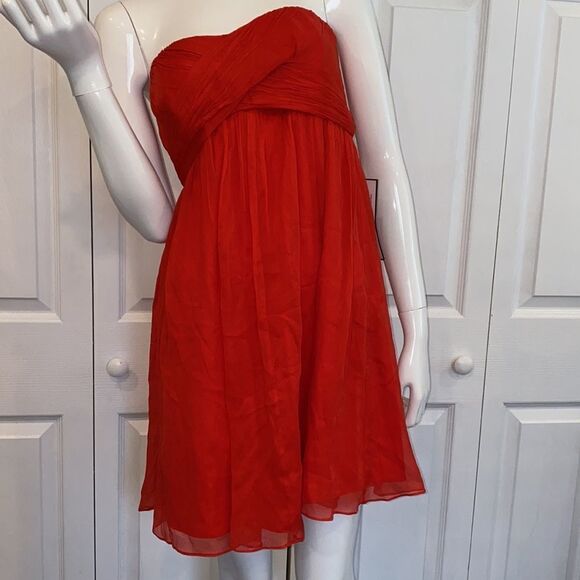 🔥 J Crew  Taryn Dress Red Size P4 wedding and parties New - Picture 9 of 15